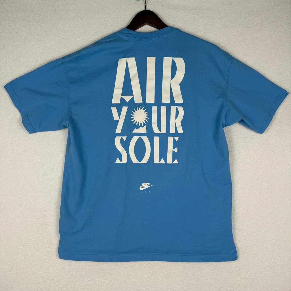 Nike Air Your Sole Graphic T-Shirt Blue Loose Fit Mens‎ L DQ1016-412